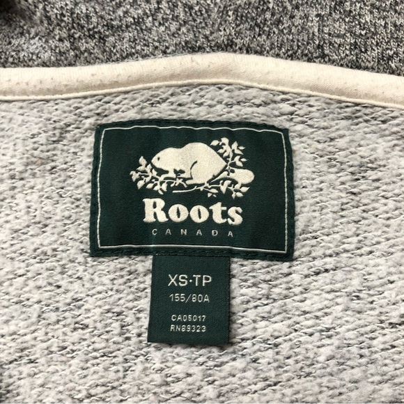 Roots Grey Heather Zip Up Hoodie Size XS - Picture 4 of 12